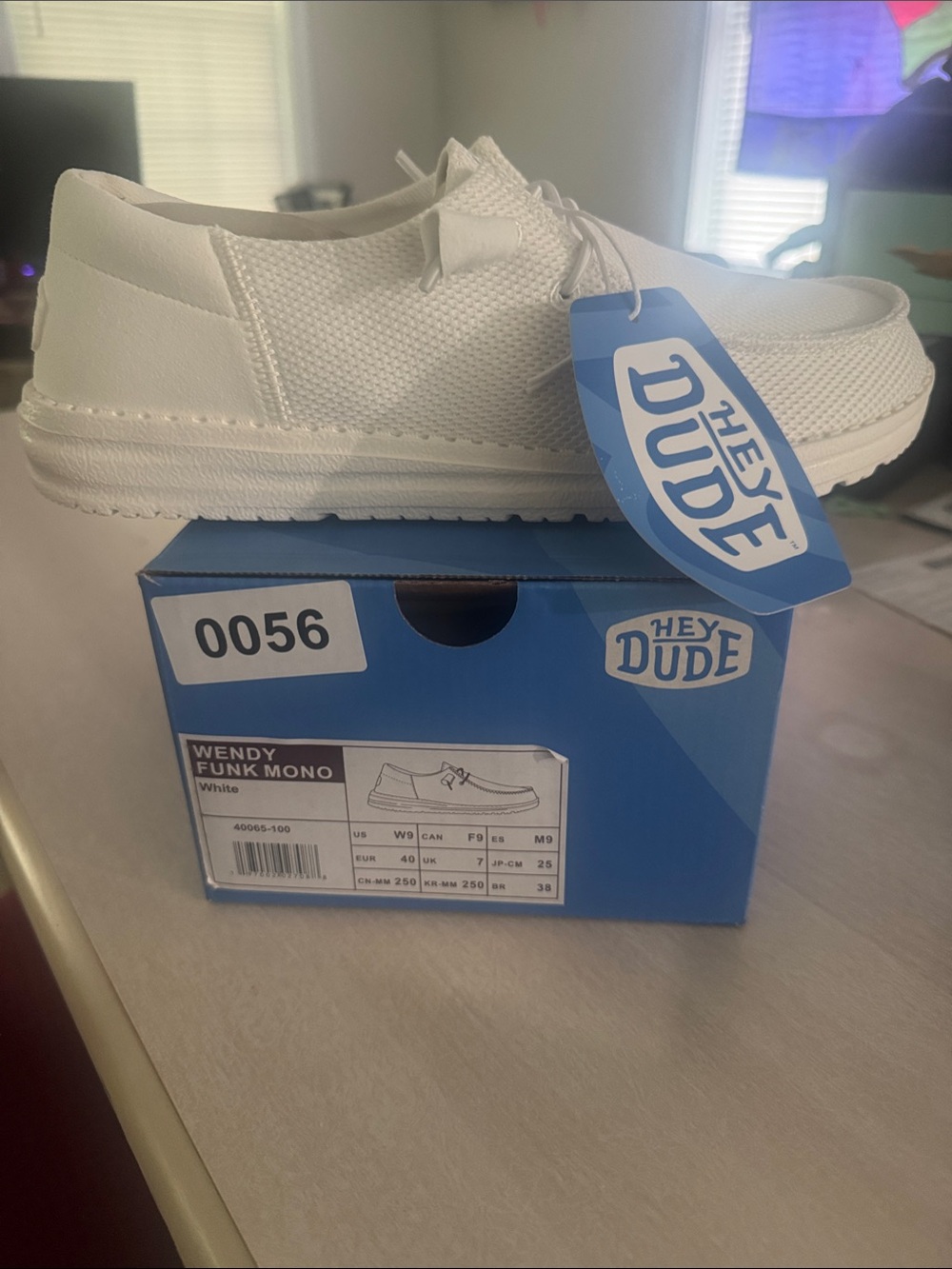 Hey Dude White Slip-On Mesh Casual Sneakers